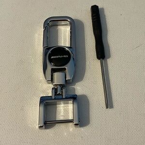AMG Logo Key Fob Keychain in Metal NWT